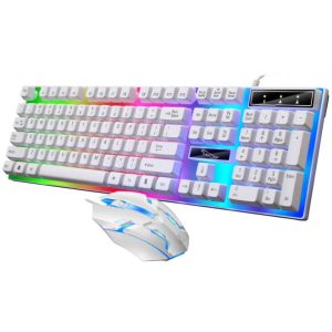 G21B USB Wired Keyboard Mouse Set Rainbow 1