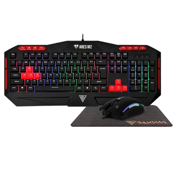 Gamdias ARES M2 Gaming Keyboard Mouse and Mouse Mat Combo 1