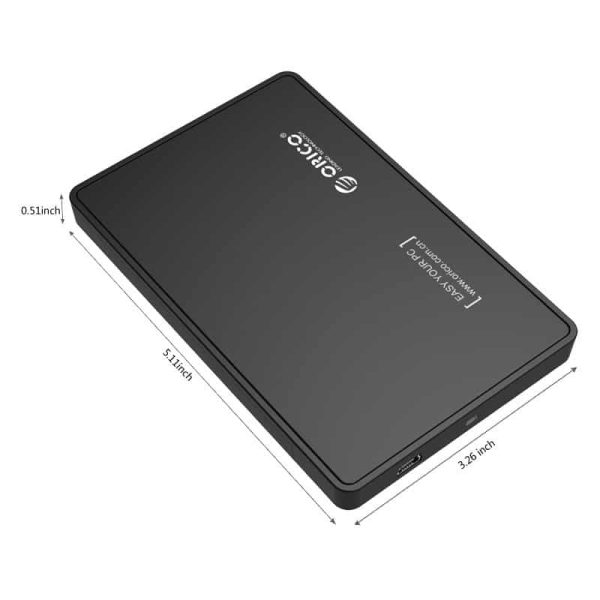 ORICO 2. 5 inch SATA to USB 2. 0 External Hard Drive Enclosure 2588US V1 BK 1