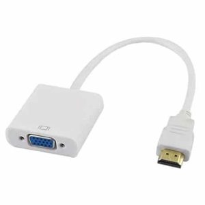 HDMI to VGA White Adapter Male to Female for Computer 1