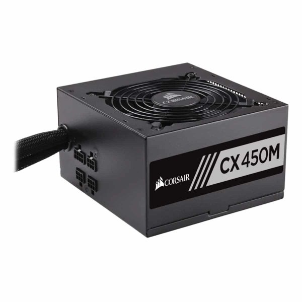 corsair cx450m cx series 450 watt 80 plus bronze certified modular power supply 1