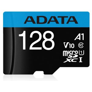 adata premier 128gb microsdxc uhs i class 10 v10 a1 memory card with adapter 1