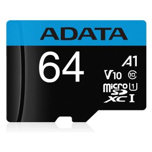 adata premier 64gb microsdxc uhs i class 10 v10 a1 memory card with adapter 1