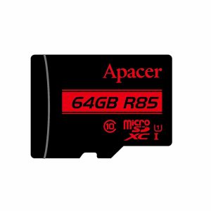 apacer r85 micro sd card 64gb uhs i u1 class 10 sdxc memory card with adapter 1