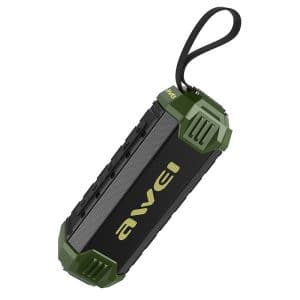 awei y280 portable waterproof bluetooth speaker with power bank green 1